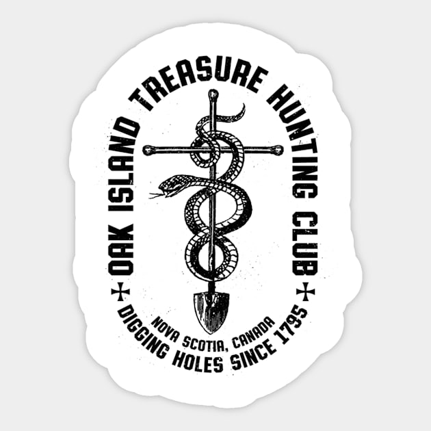 Oak Island Treasure Hunter Templar Club  Gift Sticker by Kimhanderson